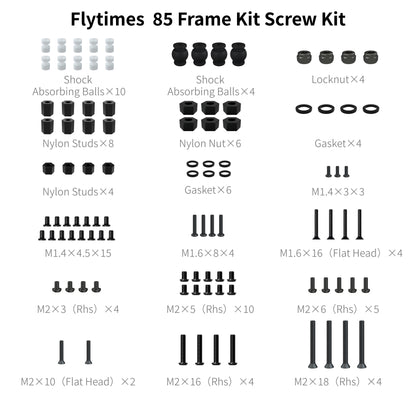 Flytimes 85 Frame Parts Collection Flywoo O4 Air Unit Cooling CNC Kit for Flybee \ Flylens \ Flytimes