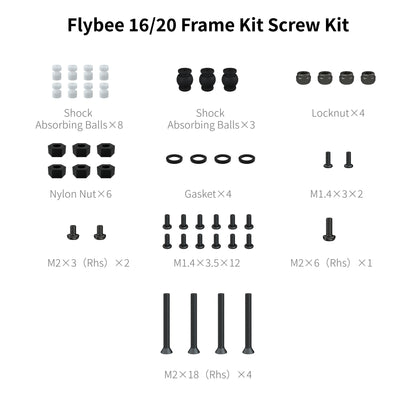 مجموعه قطعات فریم Flybee 16\20 کیت خنک‌کننده CNC یونیت Flywoo O4 Air برای Flybee \ Flylens \ Flytimes
