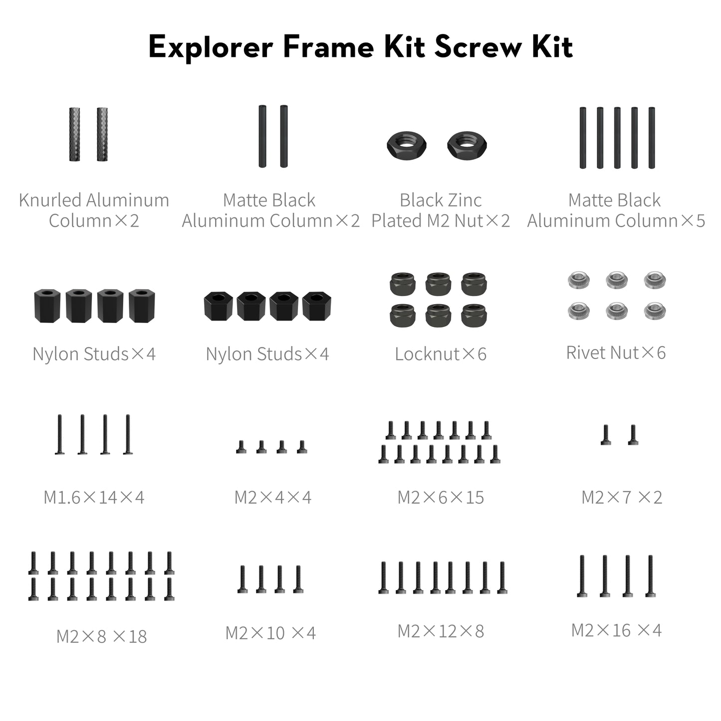 Flywoo Explorer LR O3 \ O4 \ O4PRO Frame parts collection