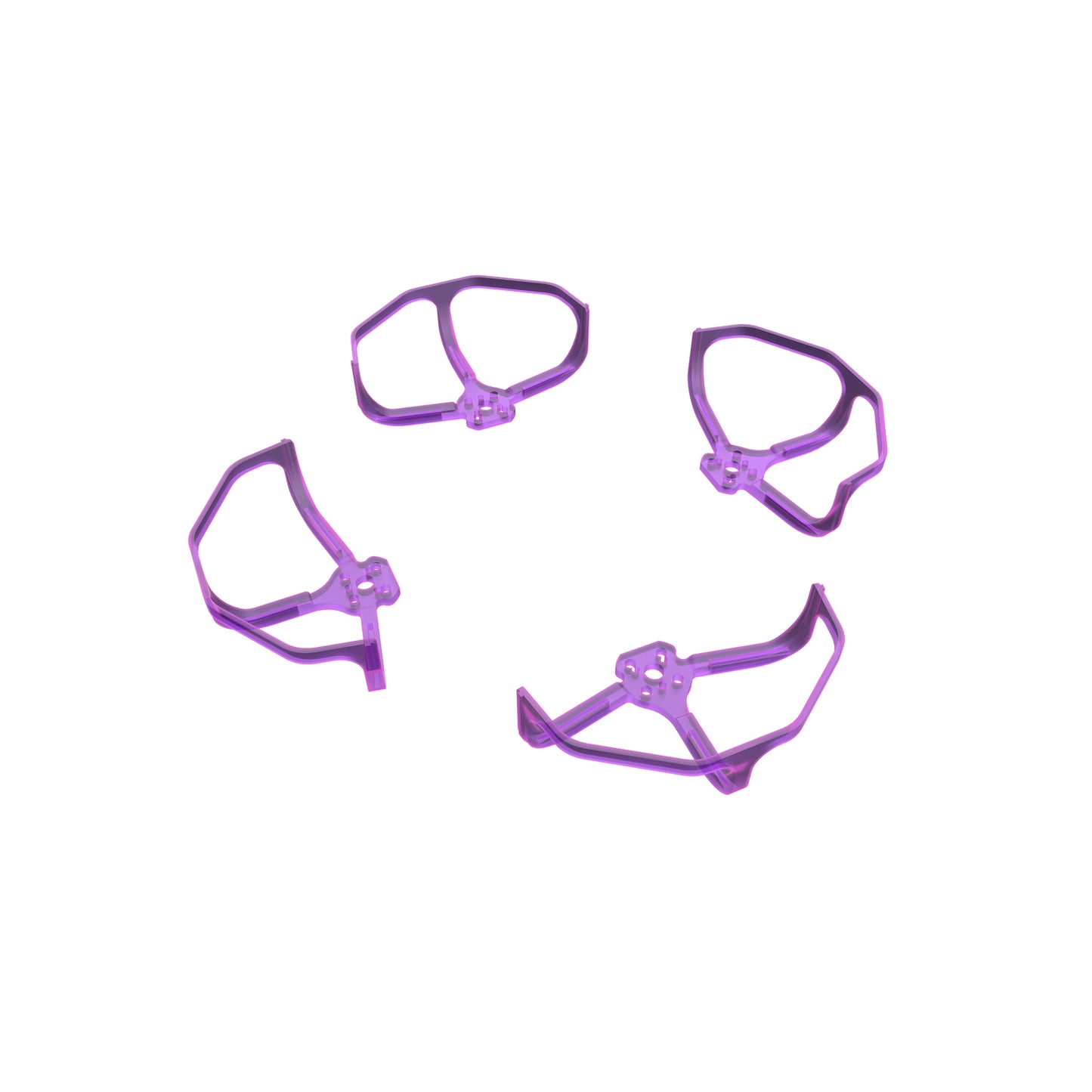 Flywoo 1.6-2inch Universal Prop Guard, Set of four purple Flywoo universal prop guards with mounting holes for 1.6–2 inch micro drone props