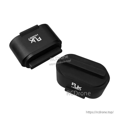 2 Sets RJX Rubber Protective Cover, Two black RJX Hobby rubber protective covers with pull tabs for RC connectors or components