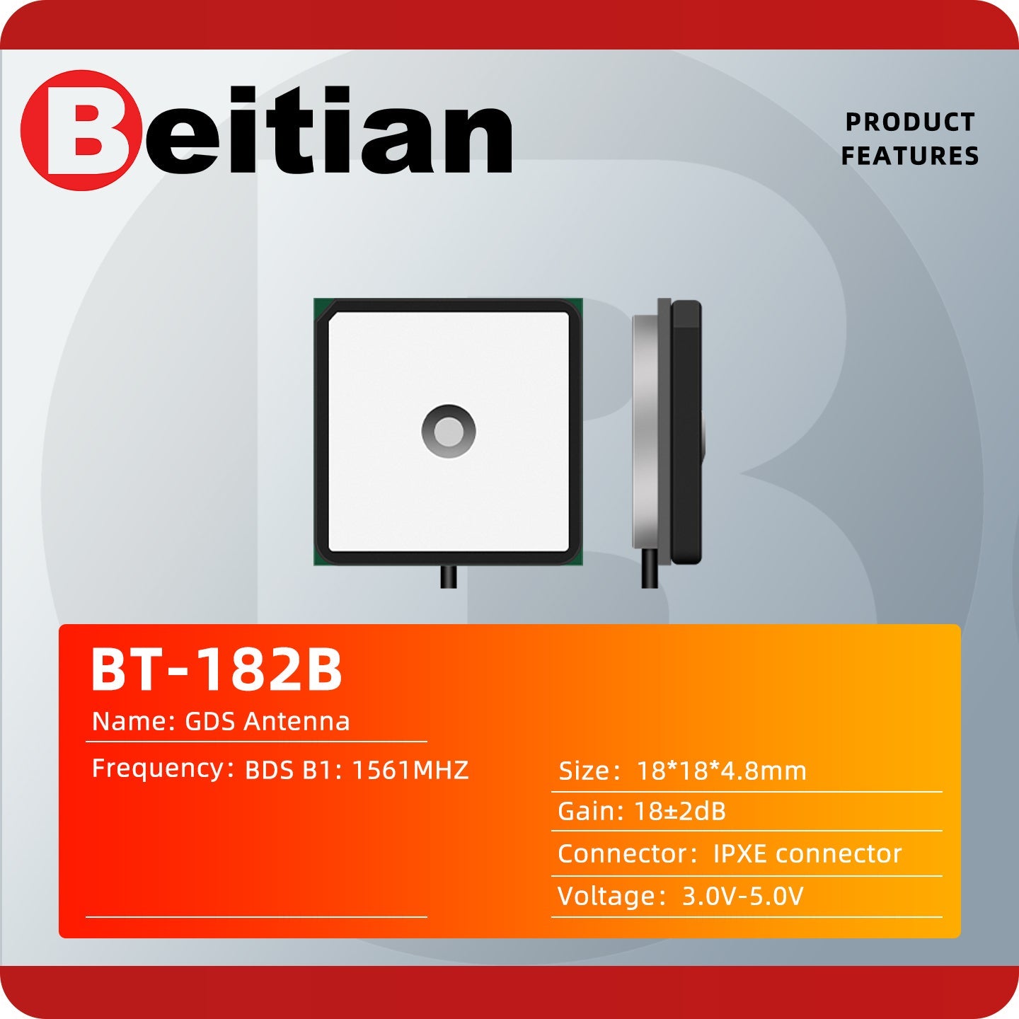 Beitian High Gain Internal GPS Satellite Navigation Antenna for Boat and Vessel Ceramic Antenna  BT-182B