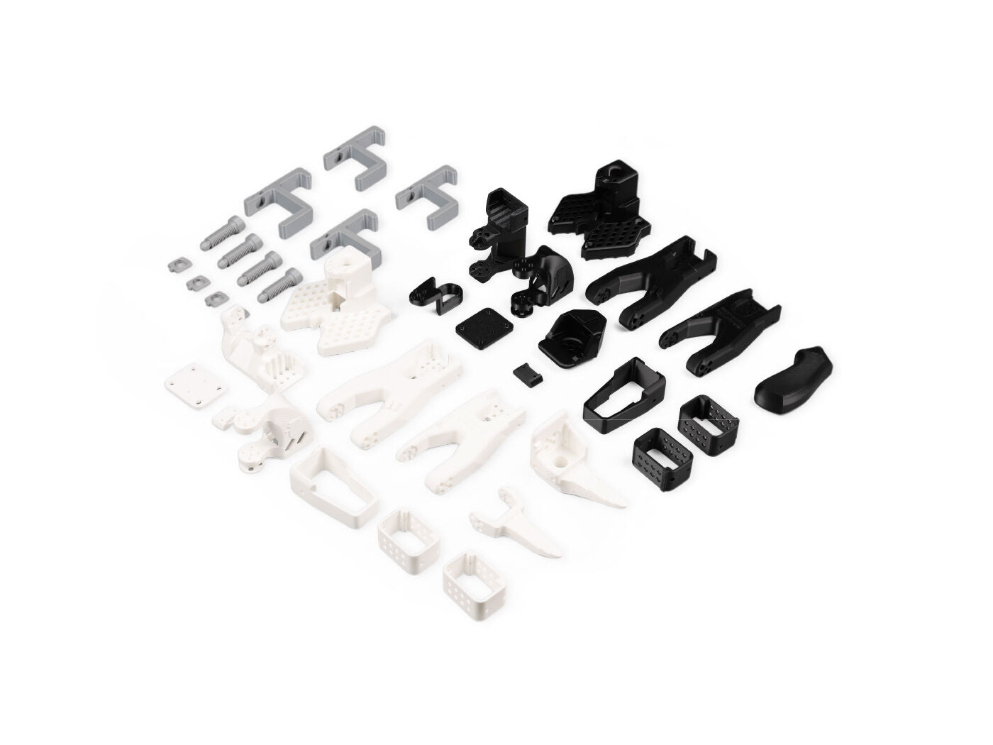 SO-ARM100 Low-Cost AI Arm 3D Printed Skeleton Parts for LeRobot | PLA+ (13% infill), Leader/Follower/Clamps, Black/White/Grey