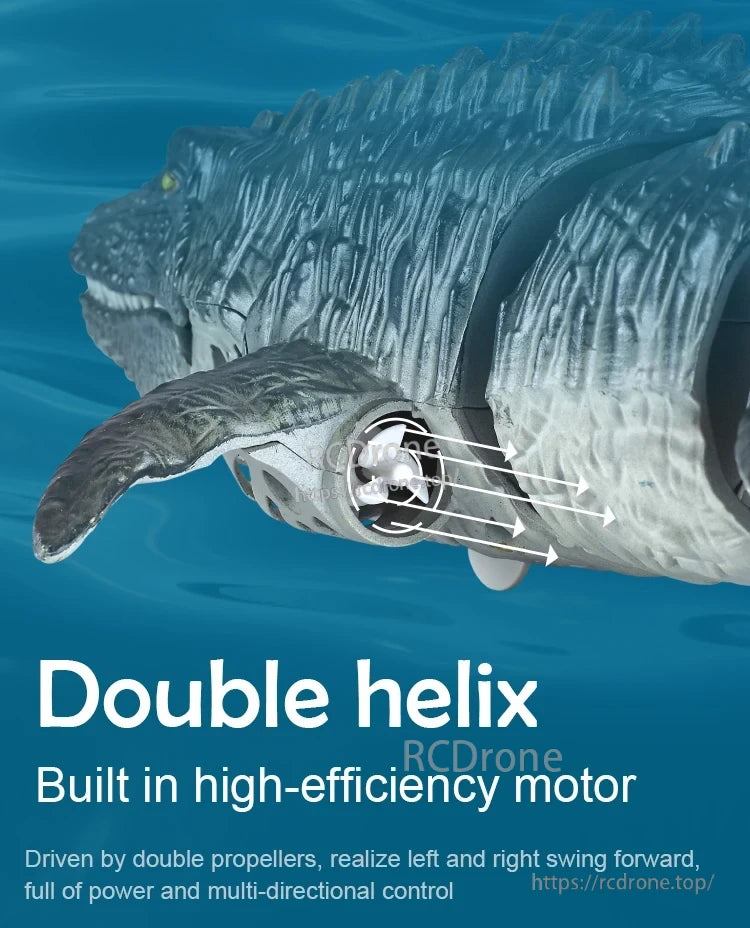 2.4G RC Boat, Double helix motor, dual propellers, multi-directional control