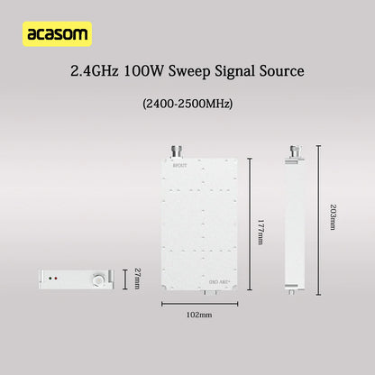 ACASOM 100W RF High Power Amplifier Signal Sweep Source For 900MHz 1.2G 1.6G 2.4G Anti Drone