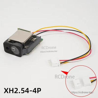 20 Hz High-Accuracy 80 m Laser Sensor, 20 Hz laser sensor range finder with TTL interface, XH2.54-4P connector, compatible with Arduino for precise distance measurement.