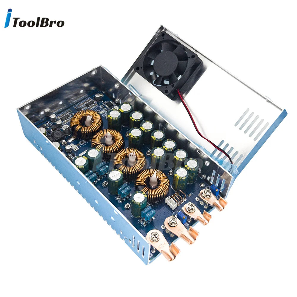 2000W 100A CC CV Power Supply, Power supply module boosts DC voltage from 12V to 24V with adjustable current and high power handling.