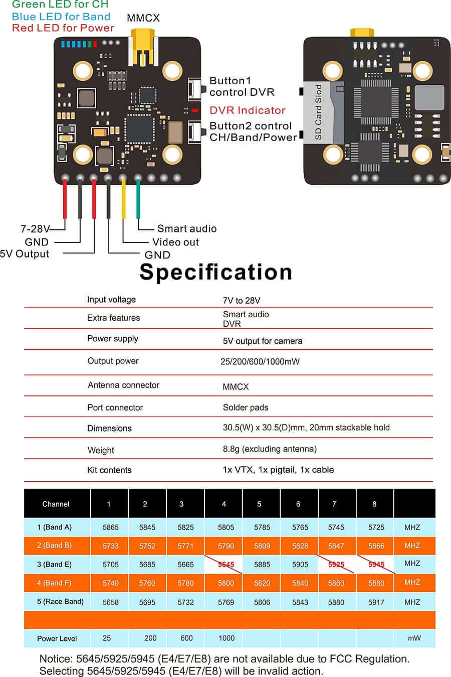 AKK FX3-Ultimate-DVR VTX - 5.8G 2-6S 25mW/200mW/600mW/1000mW Smart Audio MMCX Video Transmitter for Long Range RC Drone Airplane 7 AKK FX3-Ultimate-DVR VTX, Smart Audio MMCX Video Transmitter