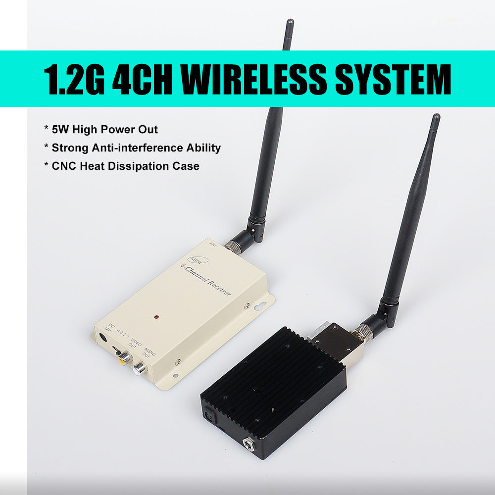 1.2G 4CH WIRELESS SYSTEM SW High Power Out Strong Anti-