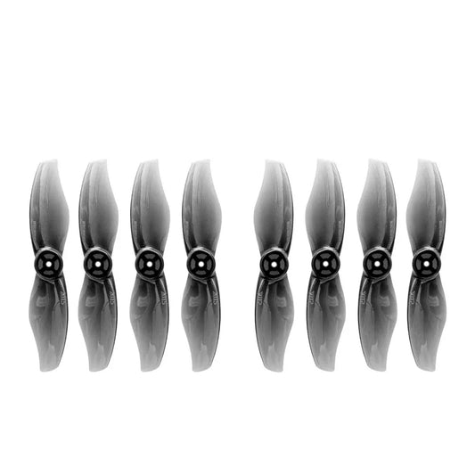 Gemfan Durable 2015 2-Blade 2" Propeller, Set of eight Gemfan 2015 2-blade 2-inch drone propellers in translucent gray with hub mounting holes