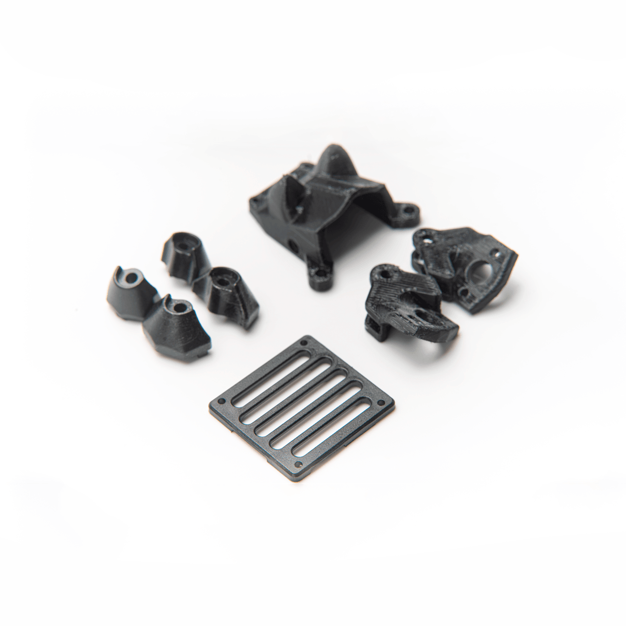 OddityRC XI35 Pro DJI O3 Air Unit mounting kit parts: canopy, dual SMA mounts and vented plate