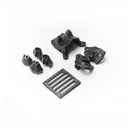 OddityRC XI35 Pro DJI O3 Air Unit mounting kit parts: canopy, dual SMA mounts and vented plate