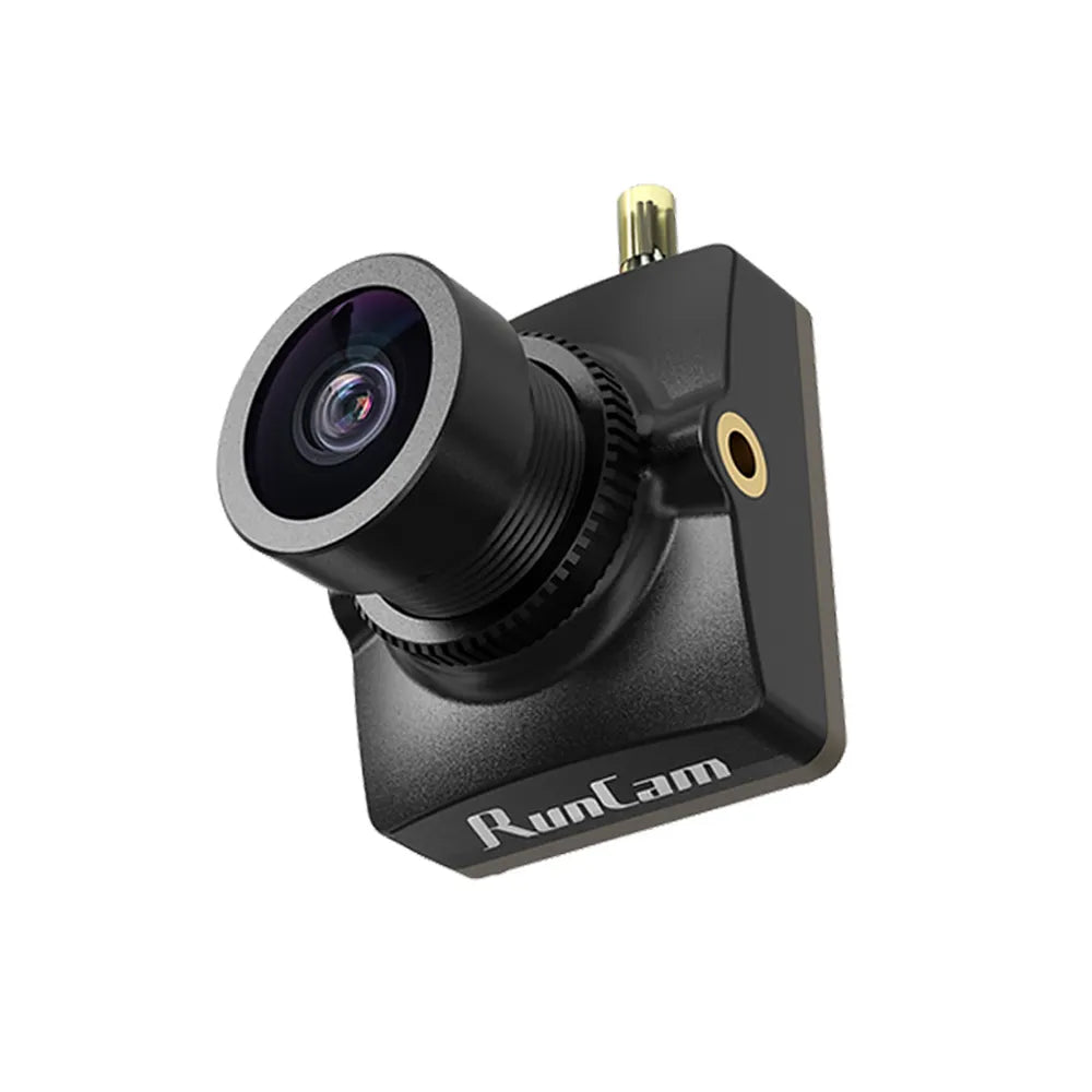 Runcam Nano V3 FPV camera with wide-angle lens and top-mounted U.FL antenna connector