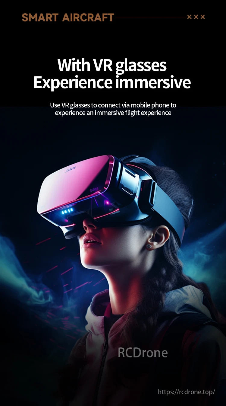 2024 New M5 Drone, Smart aircraft with VR glasses offers immersive flight experience via mobile.