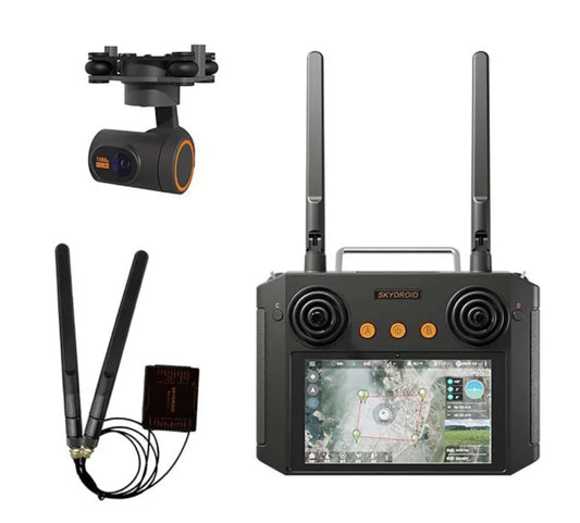 Controle remoto skydroid h12 pro para drone pulverizador agrícola uav com câmera de 3 eixos com fluxo de vídeo de 10km 2k 1080p