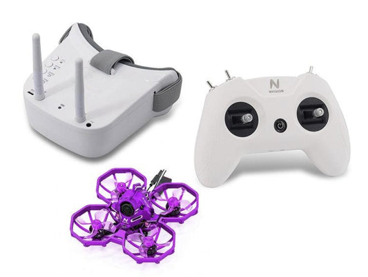 Tcmmrc  Junior Racer 75 Purple Fpv Drone Kit - Mini Quadcopter Pro Remote Control toys AIO Flight Controller with Caddx Camera HD