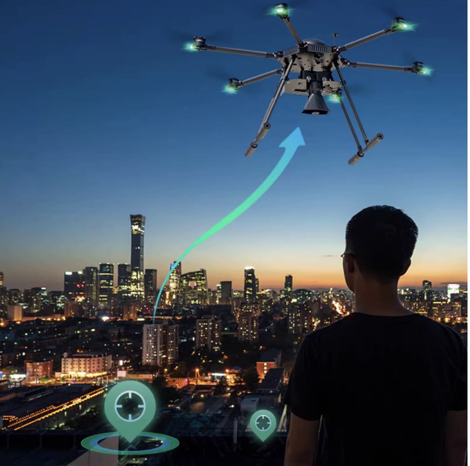 RCDrone MX4-10 Industrial Drone - 5KG Payload 10KM Multi Function Heavy Lift Drone DIY Loudspeaker, Strong Lighting, Thrower,Rescue Drone Support OEM ODM Support 11 RCDrone, Geographic Information Surveying: Captures detailed geographical data for analysis and planning