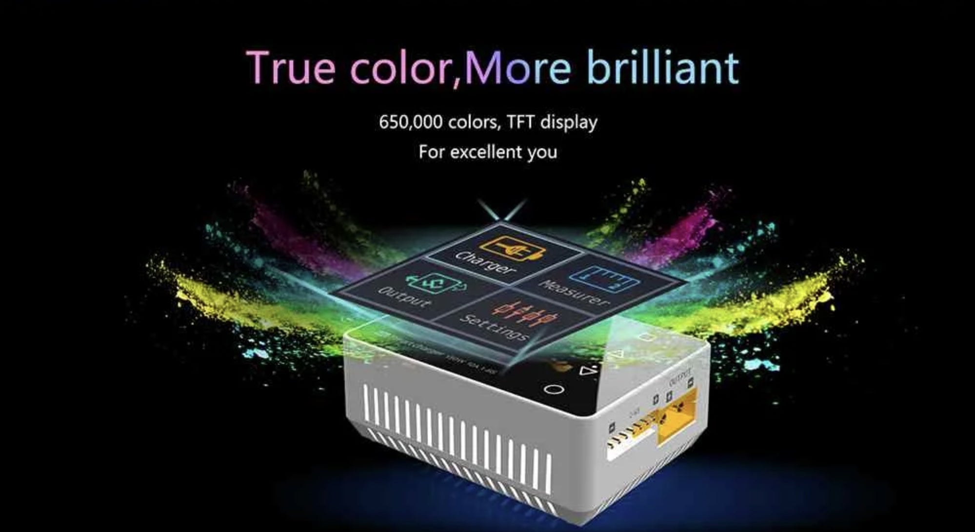 ToolkitRC M6 Charger, True color 1 More brilliant 650,000 colors, TFT display For excellent you LS Chara