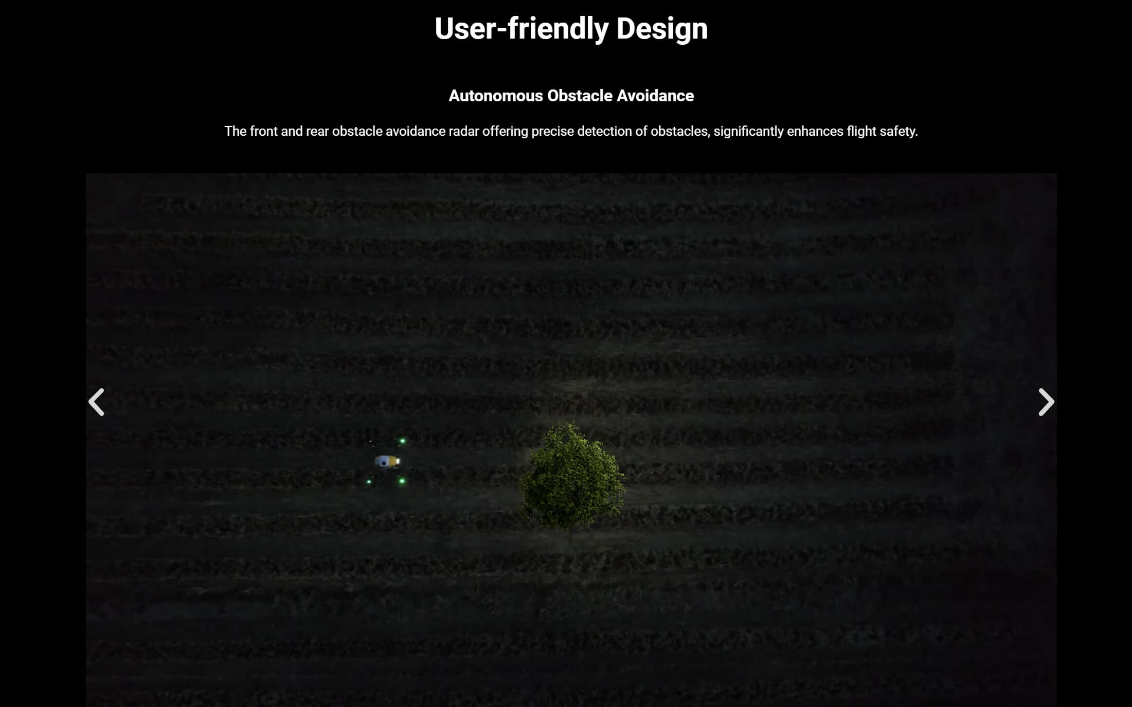 H32X Agriculture Drone, design Autonomous Obstacle Avoidance radar offers precise detection of obstacles . front and