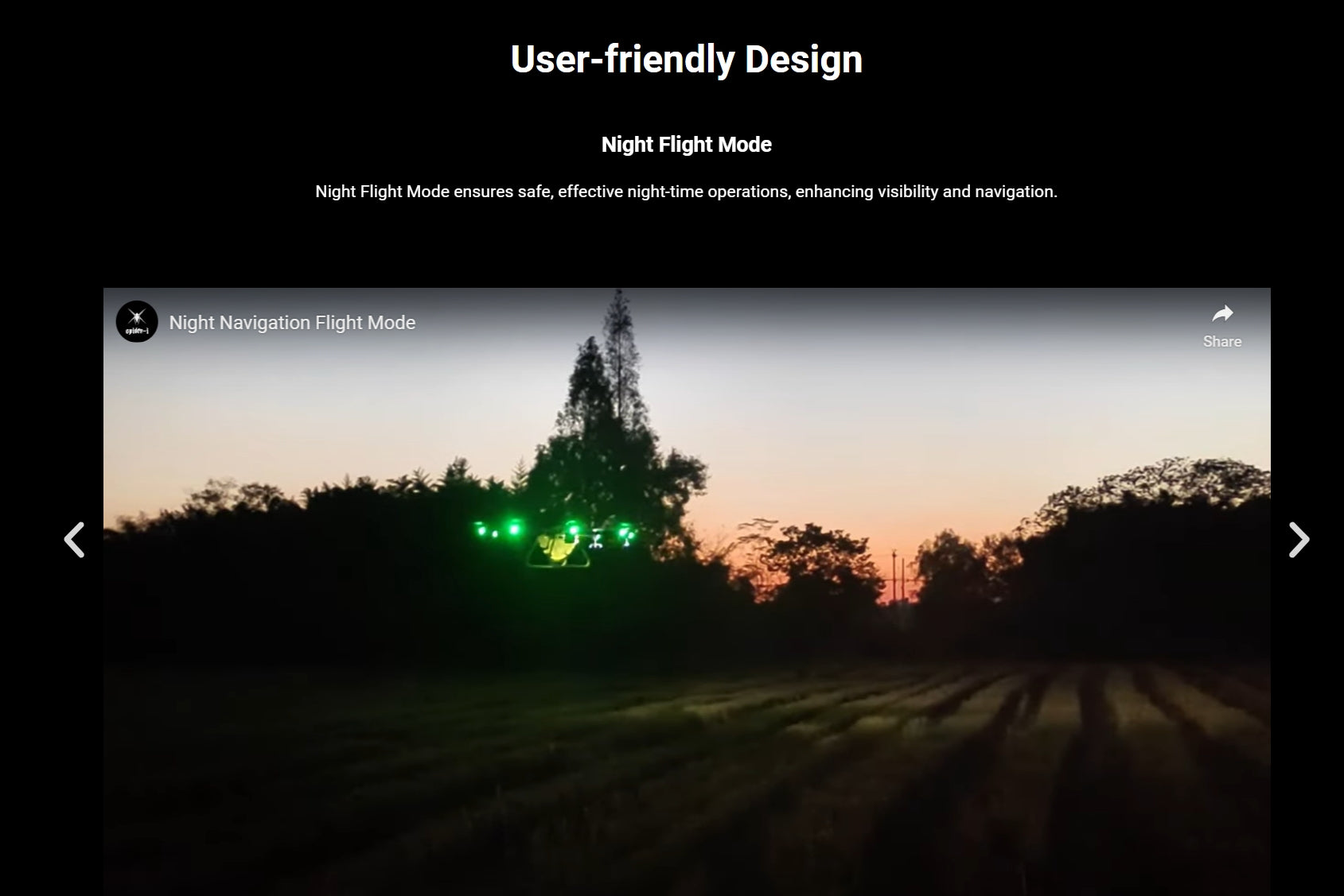 H120 Agriculture Drone, Night Flight Mode ensures safe; effective night-time operations, enhancing visibility and navigation:
