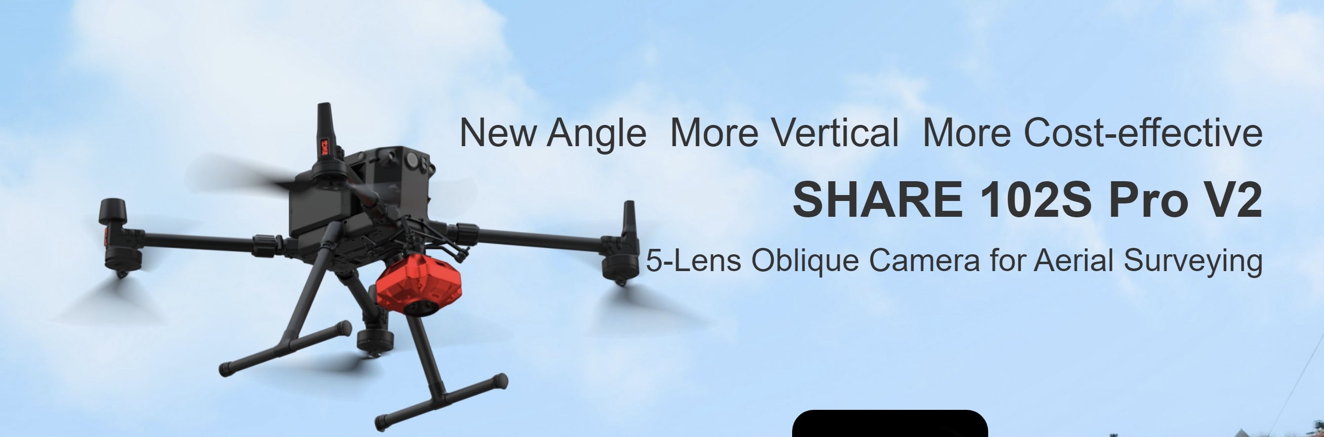 SHARE 102S Pro V2, Cost-effective, high-angle camera for aerial surveying and mapping.