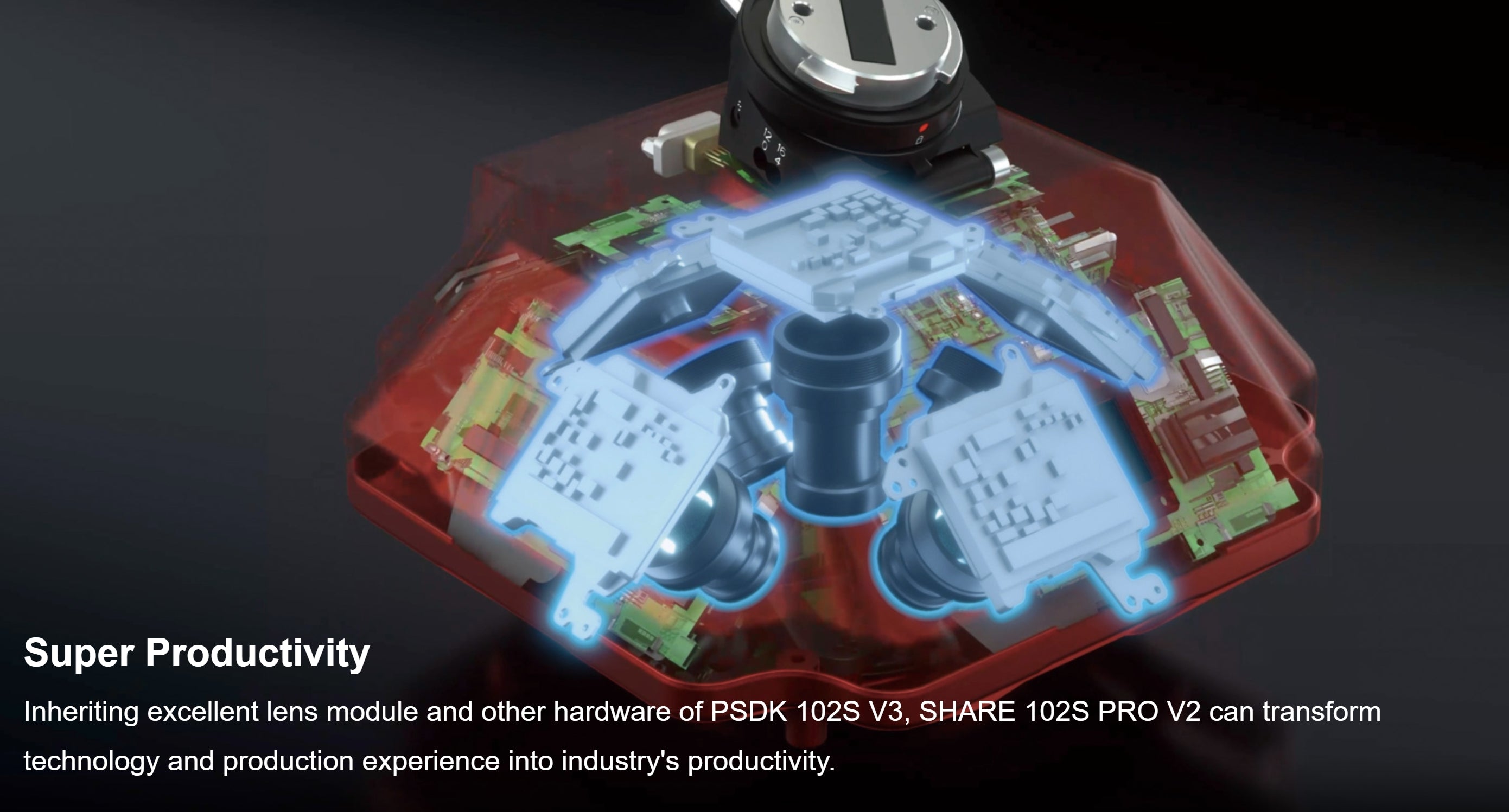 SHARE 102S Pro V2 - 125MP Half-Frame 5-Lens Oblique Aerial Camera For 3D Mapping UAV Drone 7 SHARE 102S Pro V2 enhances technology and manufacturing expertise for industry-leading productivity.