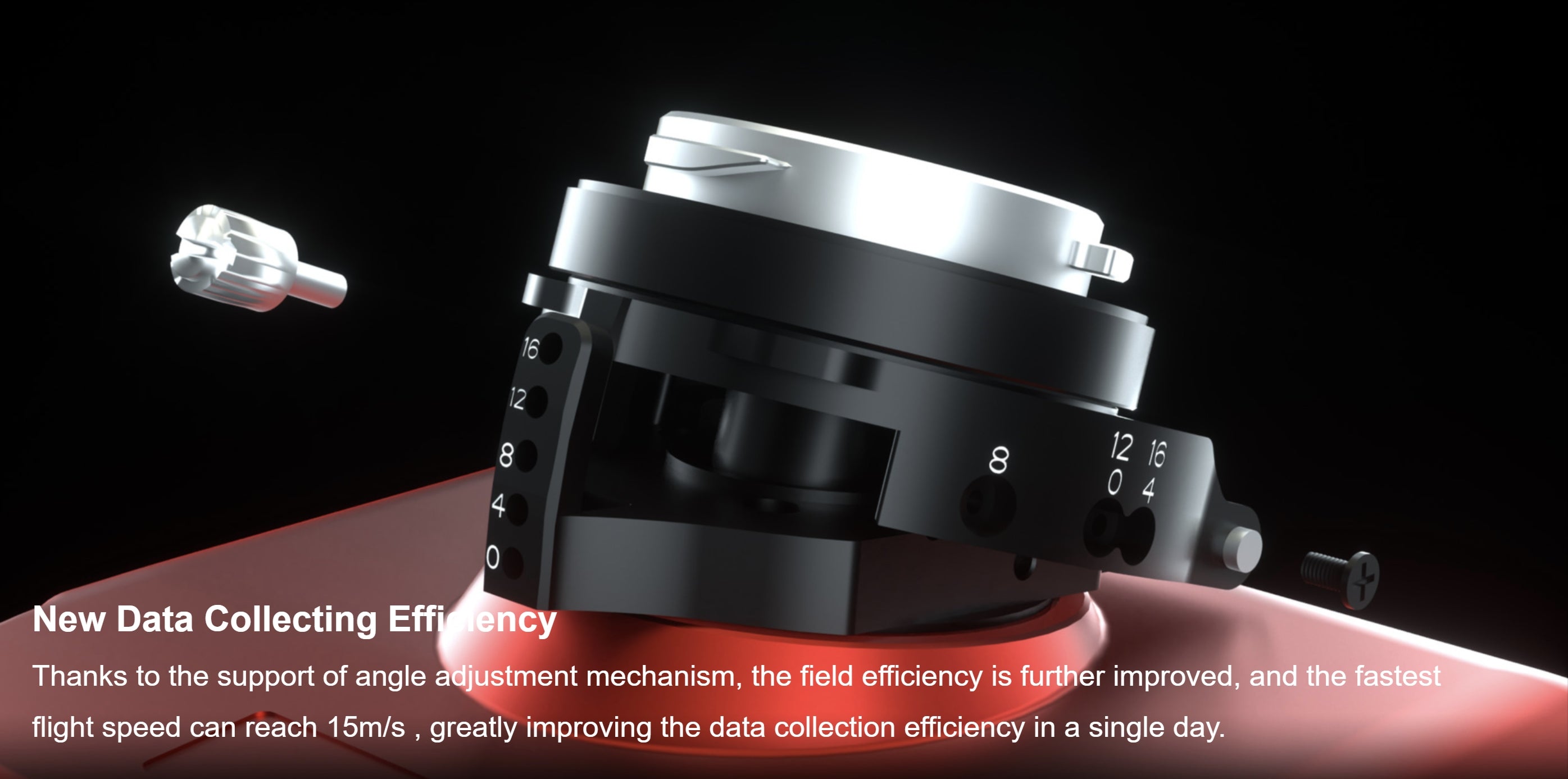 SHARE 102S Pro V2 - 125MP Half-Frame 5-Lens Oblique Aerial Camera For 3D Mapping UAV Drone 8 SHARE 102S Pro V2, Improved flight speed with adjustable angle mechanism boosts field efficiency, collecting more data in a shorter time.