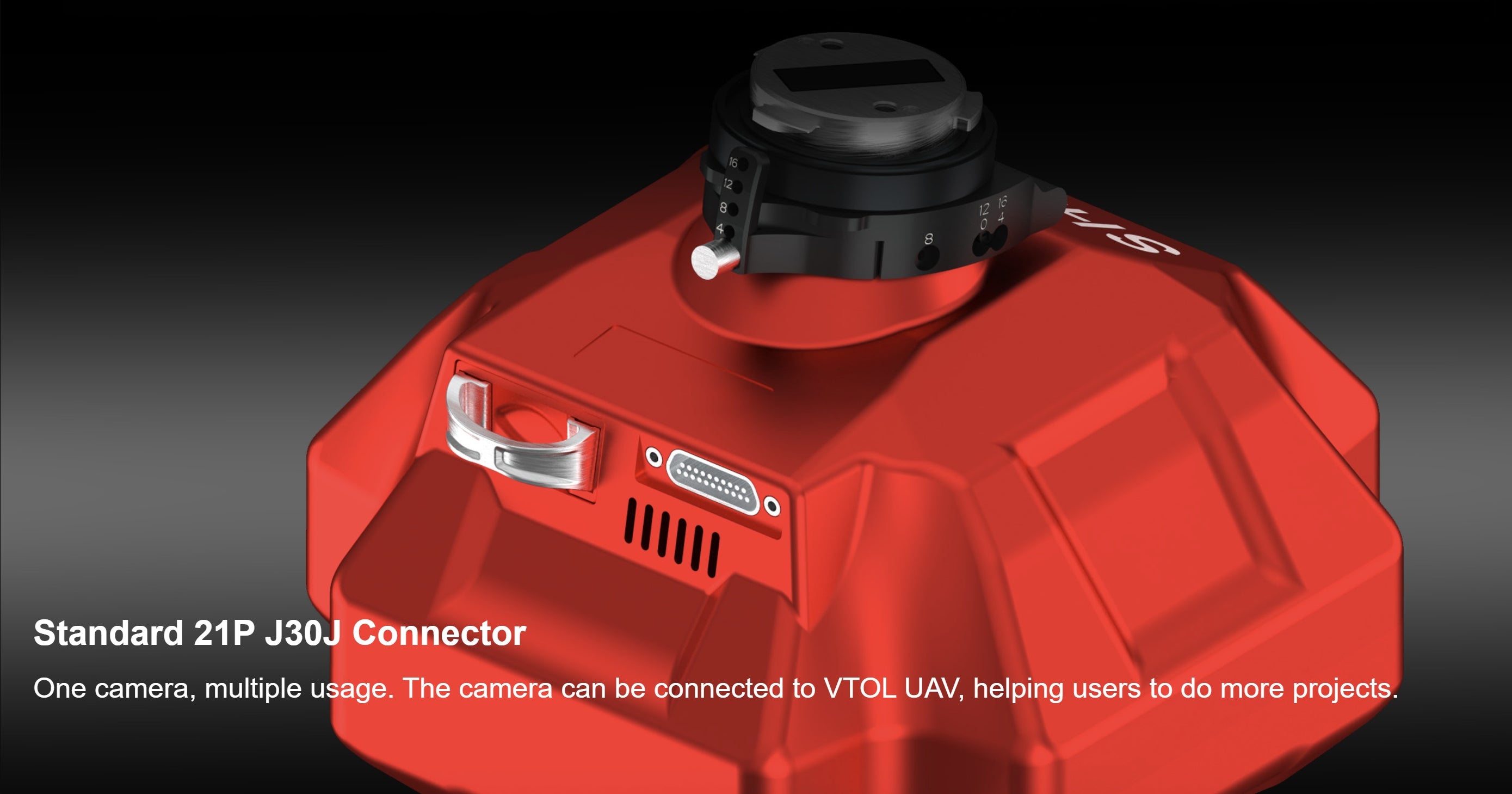 SHARE 102S Pro V2 - 125MP Half-Frame 5-Lens Oblique Aerial Camera For 3D Mapping UAV Drone 13 SHARE 102S Pro V2, Camera connects to VTOL UAVs via 21P J30J or 12-pin interfaces for diverse project possibilities.