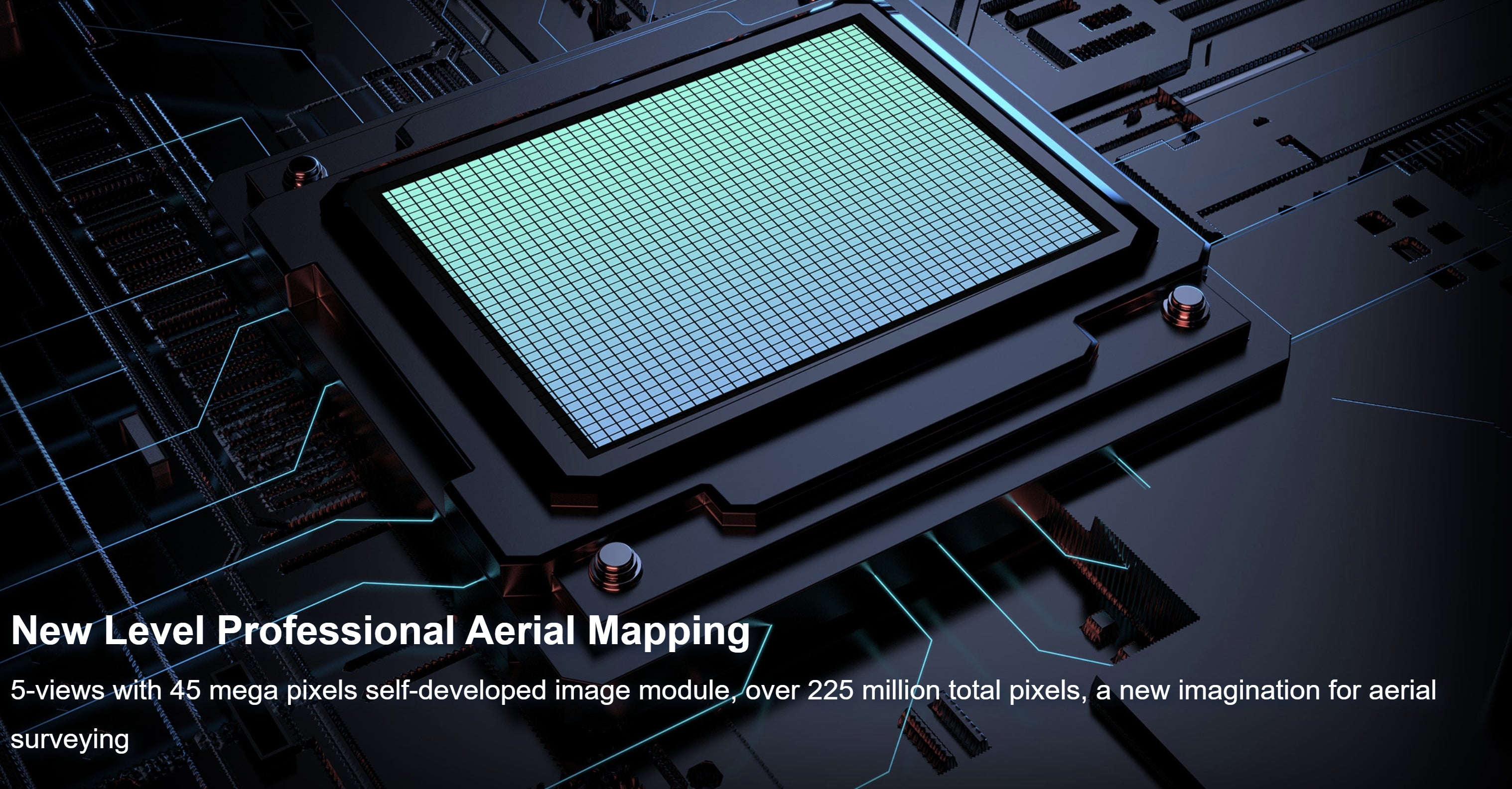 SHARE 202S Pro V2 - 225MP Full-Frame 5-Lens Oblique Aerial Camera for City Mapping UAV Drone 8 SHARE 202S Pro V2, High-resolution aerial camera with 45-megapixel module and 225 million pixels for detailed surveying and mapping.