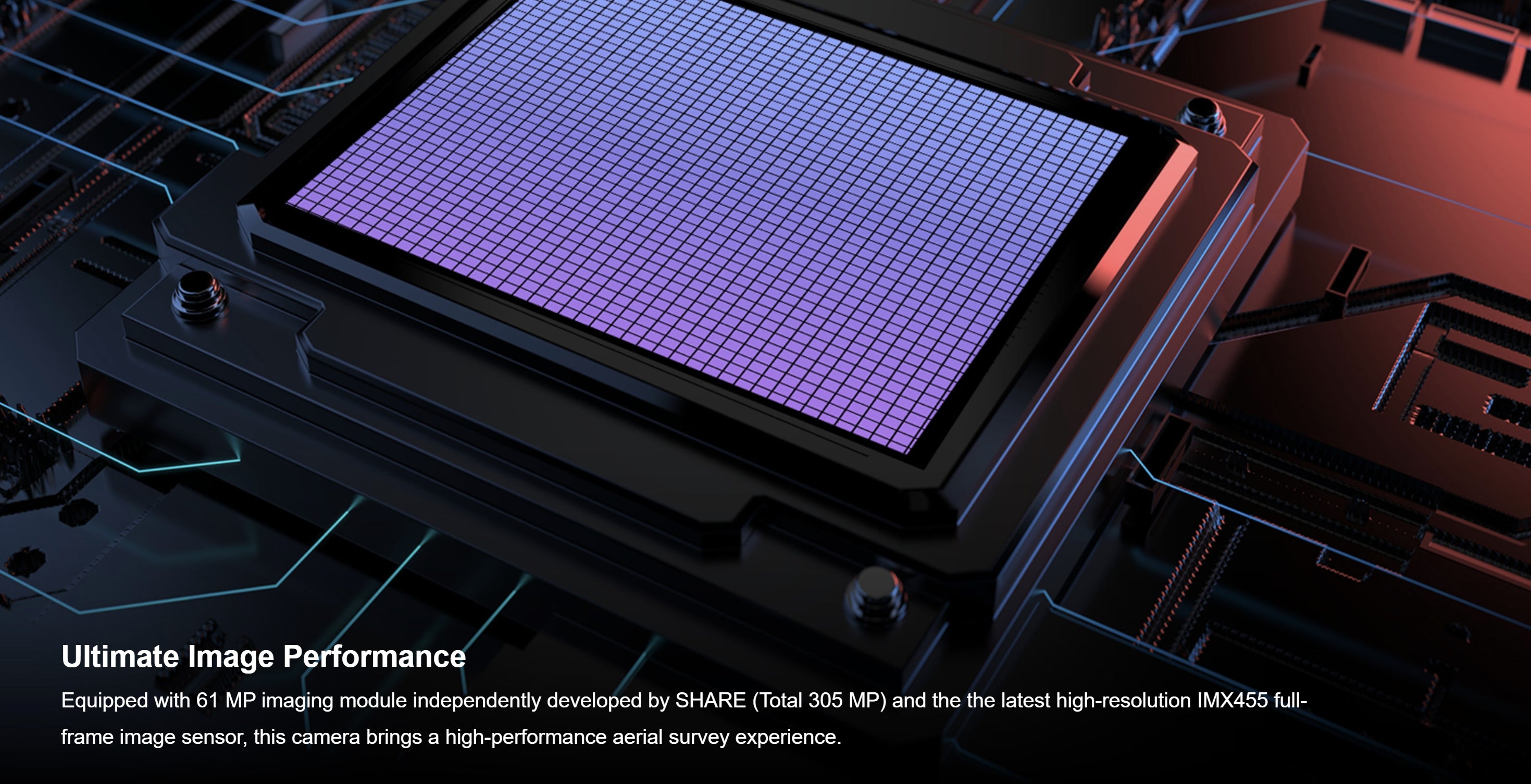 SHARE 303S Pro V2 - 305 MP Full-Frame 5-Lens Oblique Aerial Camera for 3D Mapping UAV Drone 9 SHARE 303S Pro V2, High-quality aerial mapping camera with 61MP imaging module and IMX455 sensor for exceptional image quality.