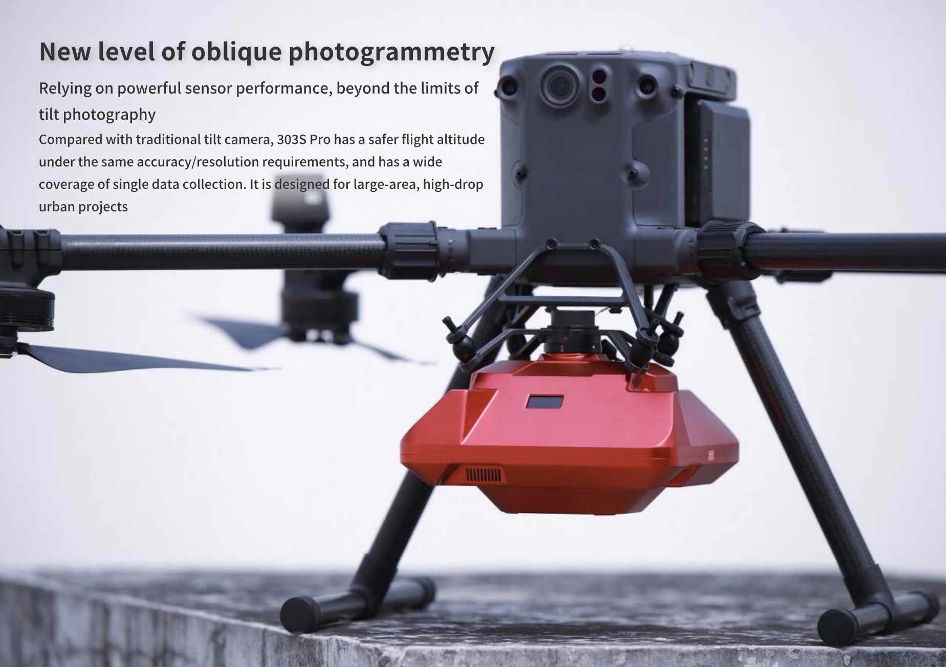 SHARE 303S Pro V2, SHARE 303S Pro camera captures high-resolution photogrammetry with exceptional sensor performance and safe flight altitude.