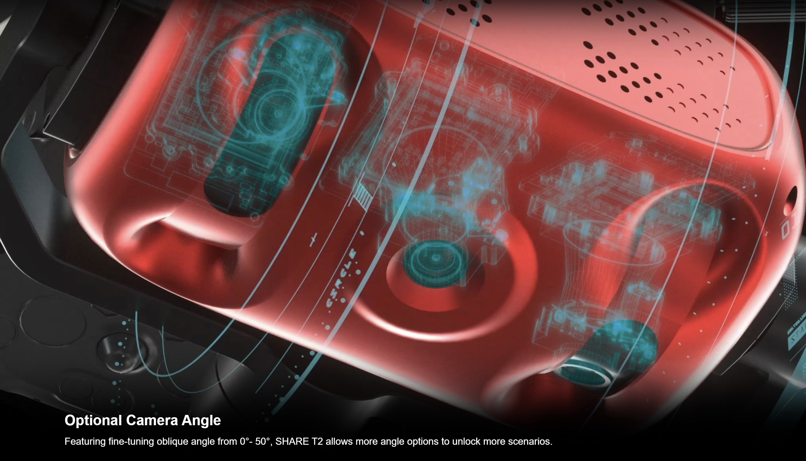 SHARE T2 - 75MP 3-Lens Oblique Aerial Camera for 3D Mapping UAV Drone 3 SHARE T2 - 75MP 3-Lens Oblique Aerial Camera, Oblique angle adjustment range of 0.9° to 50.9° offers versatility in camera settings.