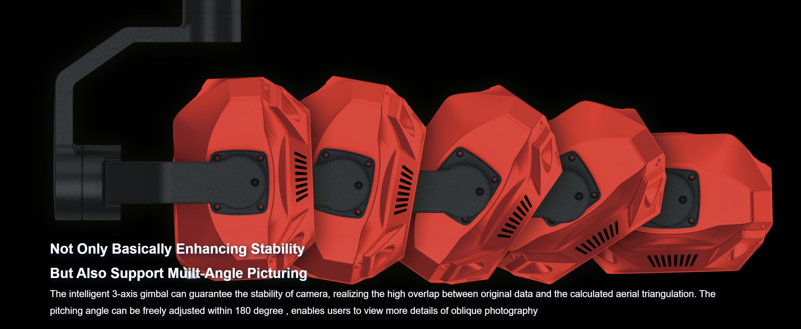 SHARE PSDK 102S V3, Intelligent gimbal for precise aerial triangulation with adjustable pitch angle up to 180 degrees.