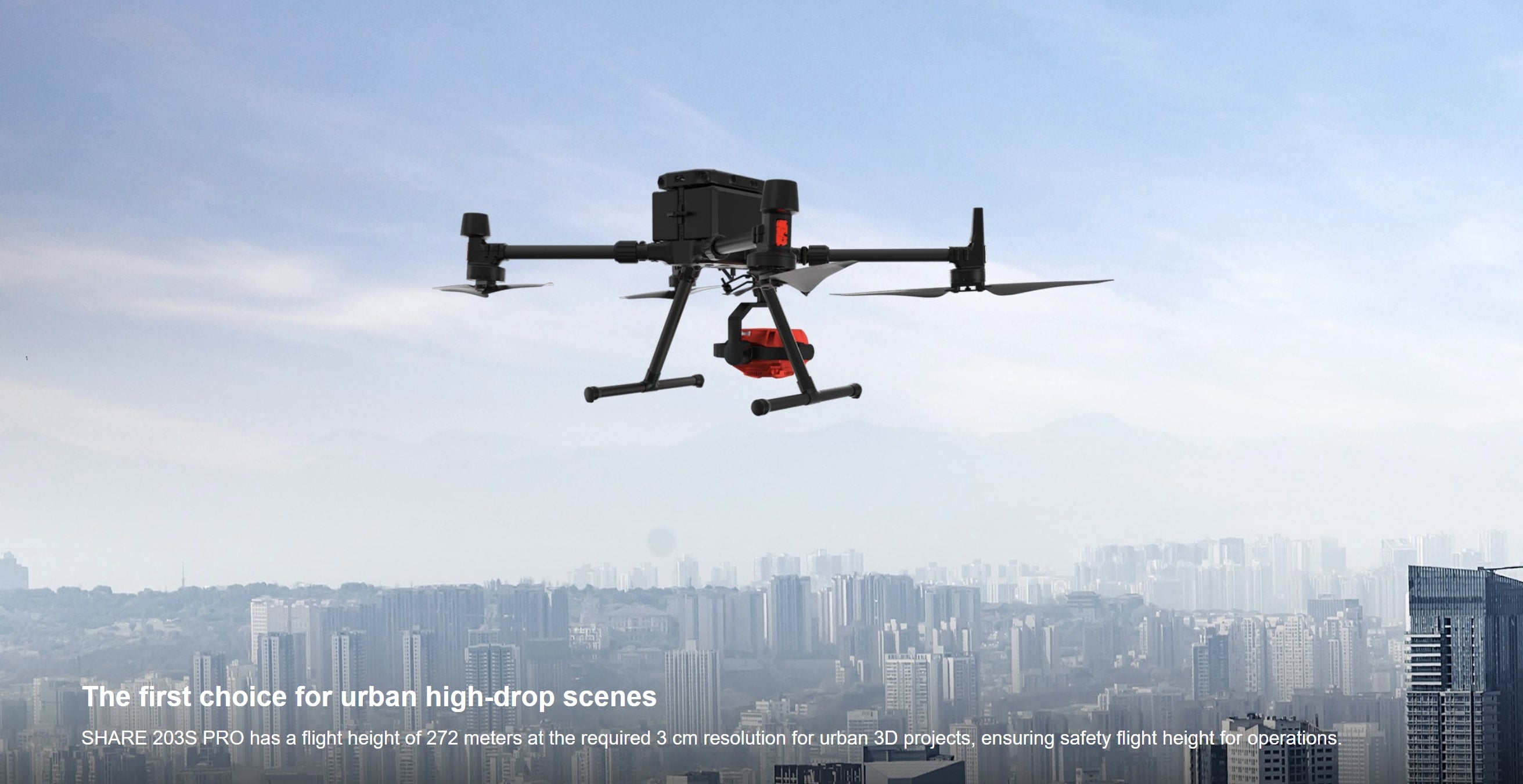 SHARE 203S PRO: Ideal for capturing urban high-rise scenes with precision and safety.