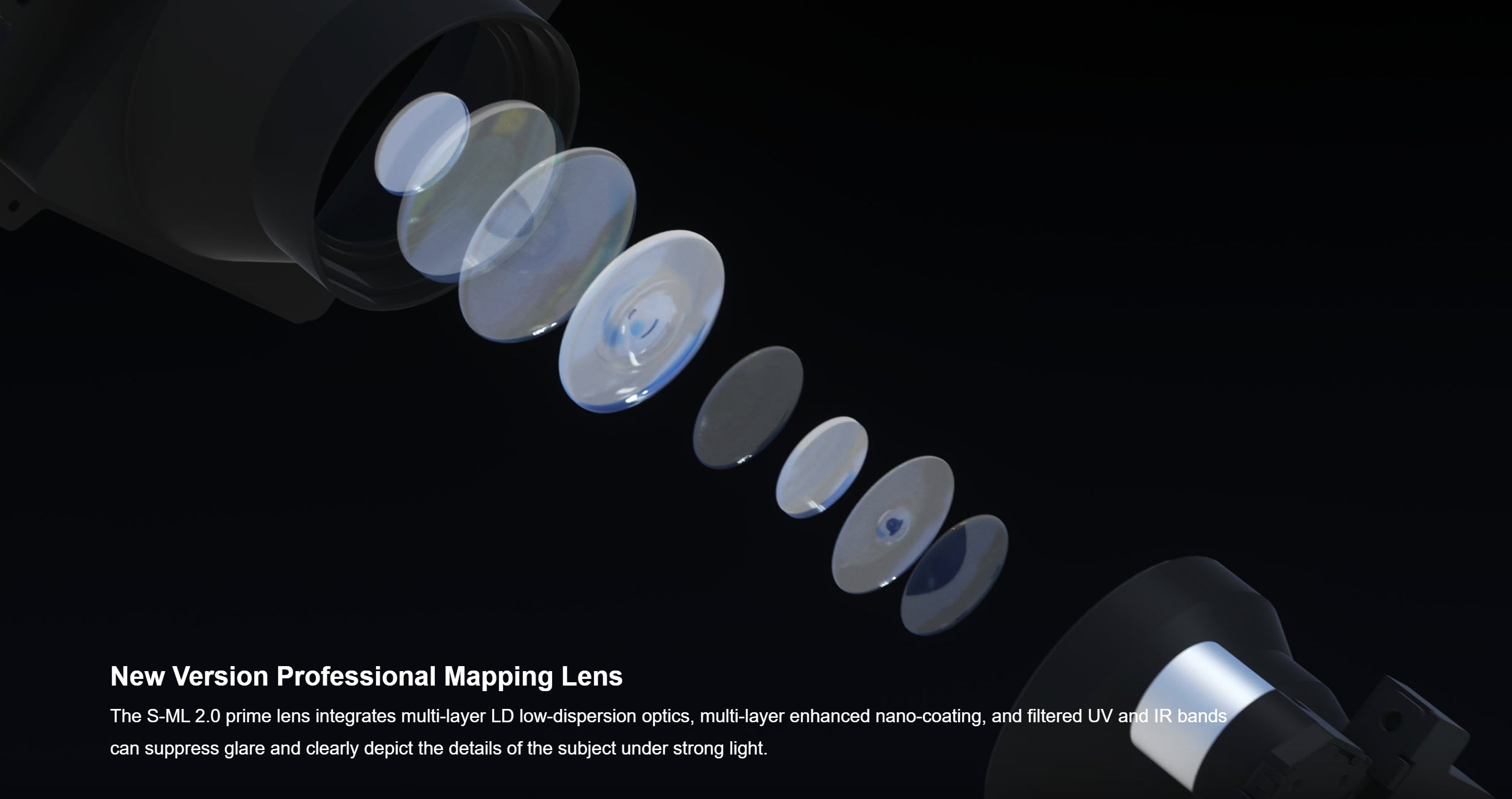 SHARE 304S Pro - 305MP Full-Frame 5-Lens Oblique Aerial Camera for 3D Mapping UAV Drone 12 SHARE 304S Pro, Advanced prime lens for professional mapping, reducing glare and capturing clear images in intense lighting.