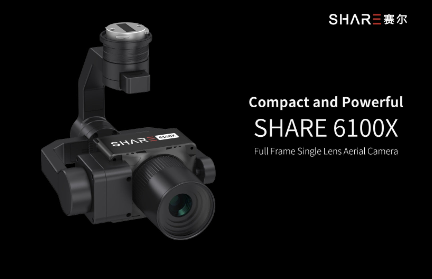 SHARE 6100X, Compact aerial camera for GCP-free modeling and UAV drone use.