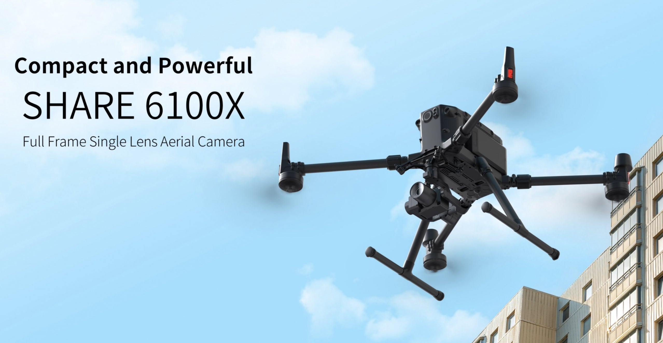 SHARE 6100X, Compact aerial camera for capturing high-quality images with ease.