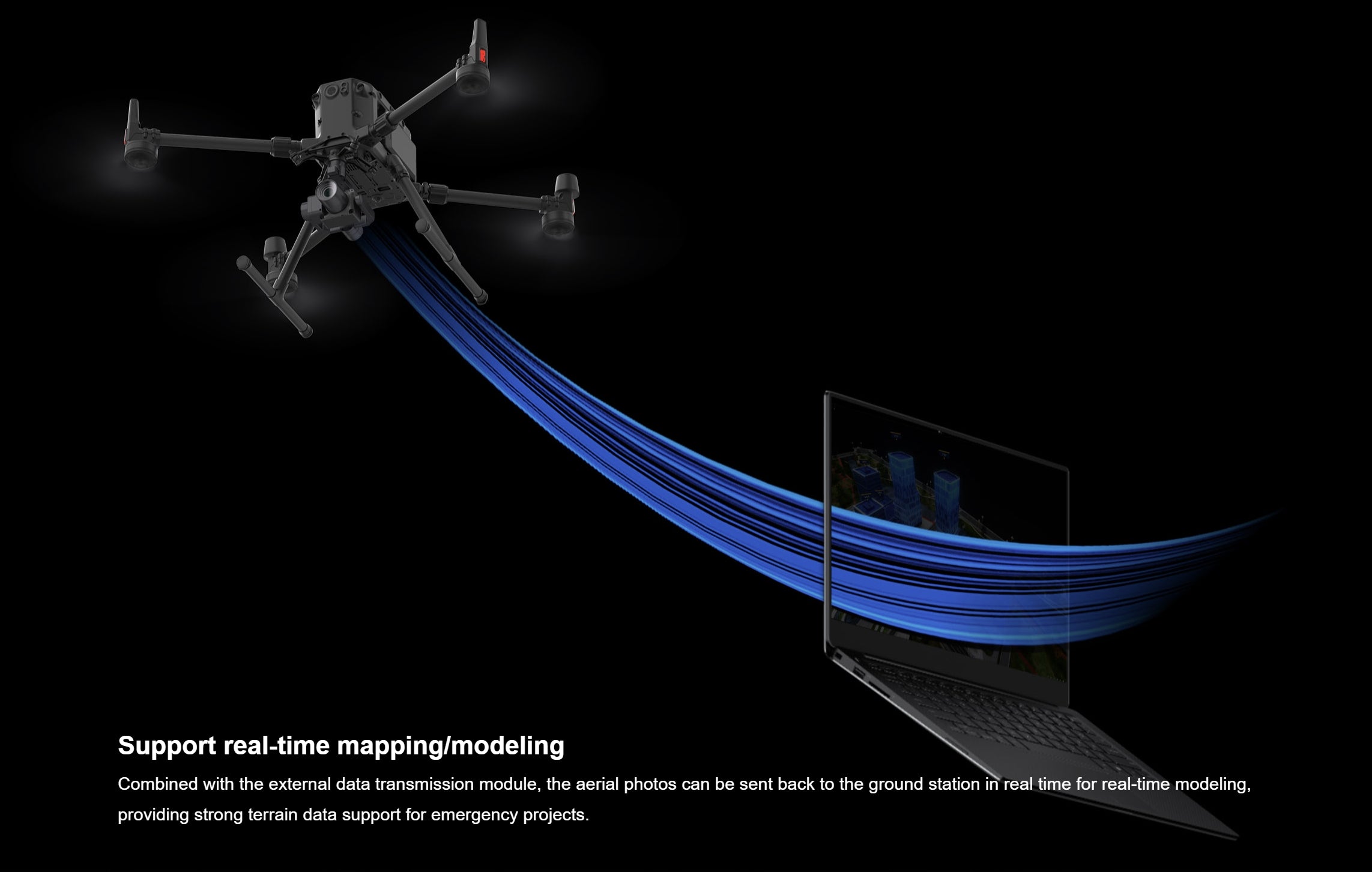 SHARE 6100X - 61MP Full-Frame Single-Lens Aerial Camera GCP-Free Modeling UAV Drone 14 SHARE 6100X, Real-time aerial photography and data transmission enables instant processing and modeling for emergency response.