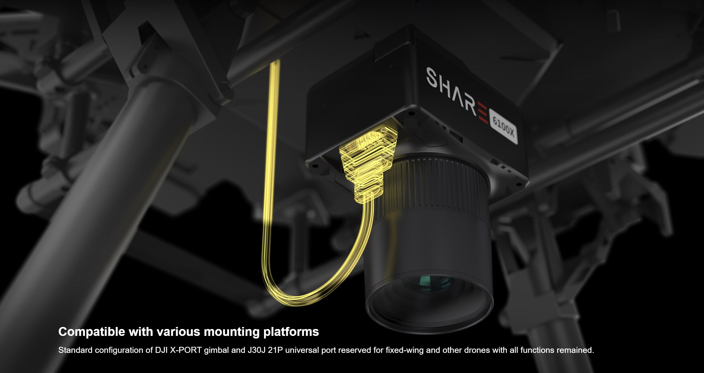 SHARE 6100X - 61MP Full-Frame Single-Lens Aerial Camera GCP-Free Modeling UAV Drone 10 SHARE 6100X, Versatile drone mount compatible with various platforms and gimbals for seamless use.