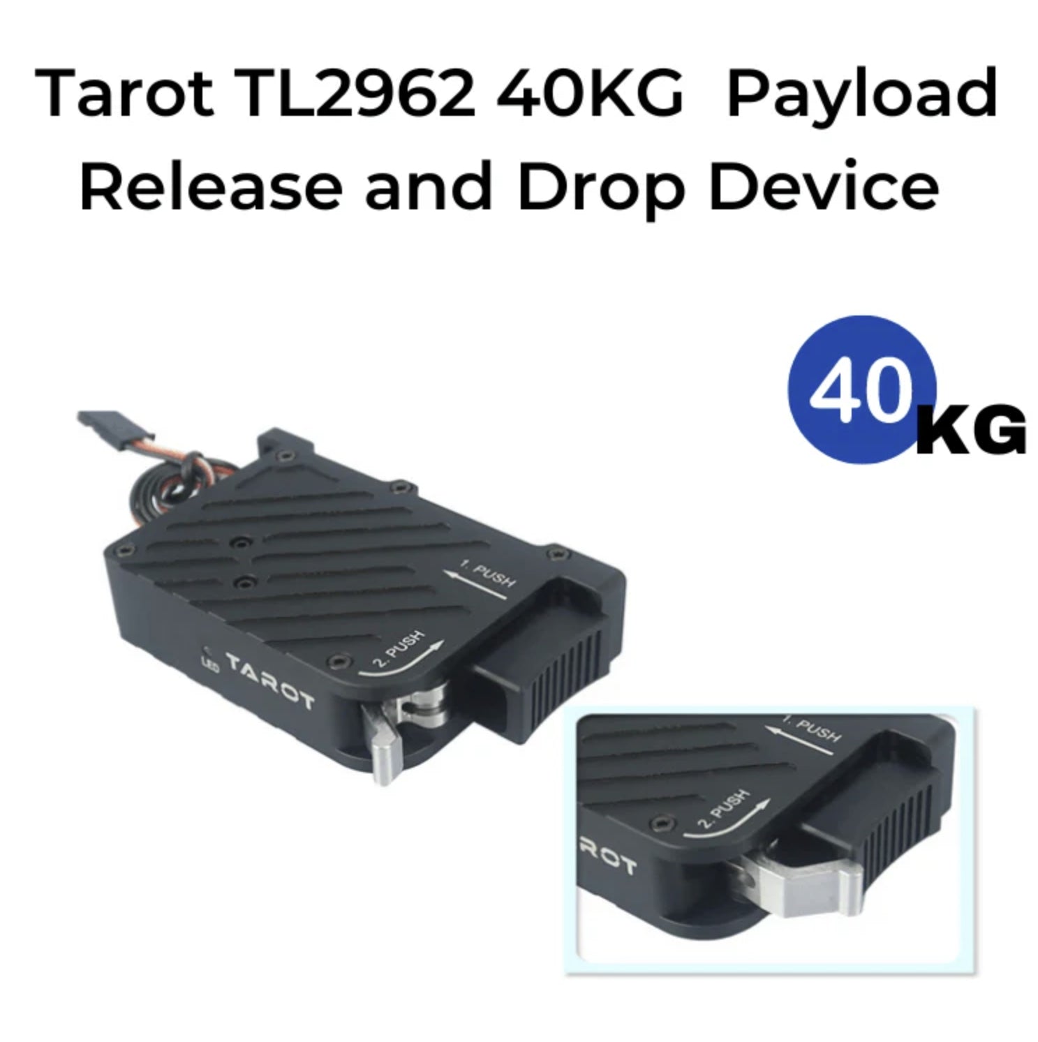 Tarot TL2962 40kg Payload Release and Drop, Tarot TL2962: Reliable payload release device with easy-to-use push actuation.