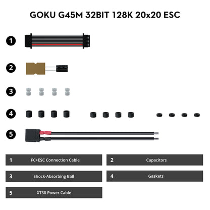 Flywoo GOKU G45M 32BIT 128K 3-6S 45A ESC (20x20)