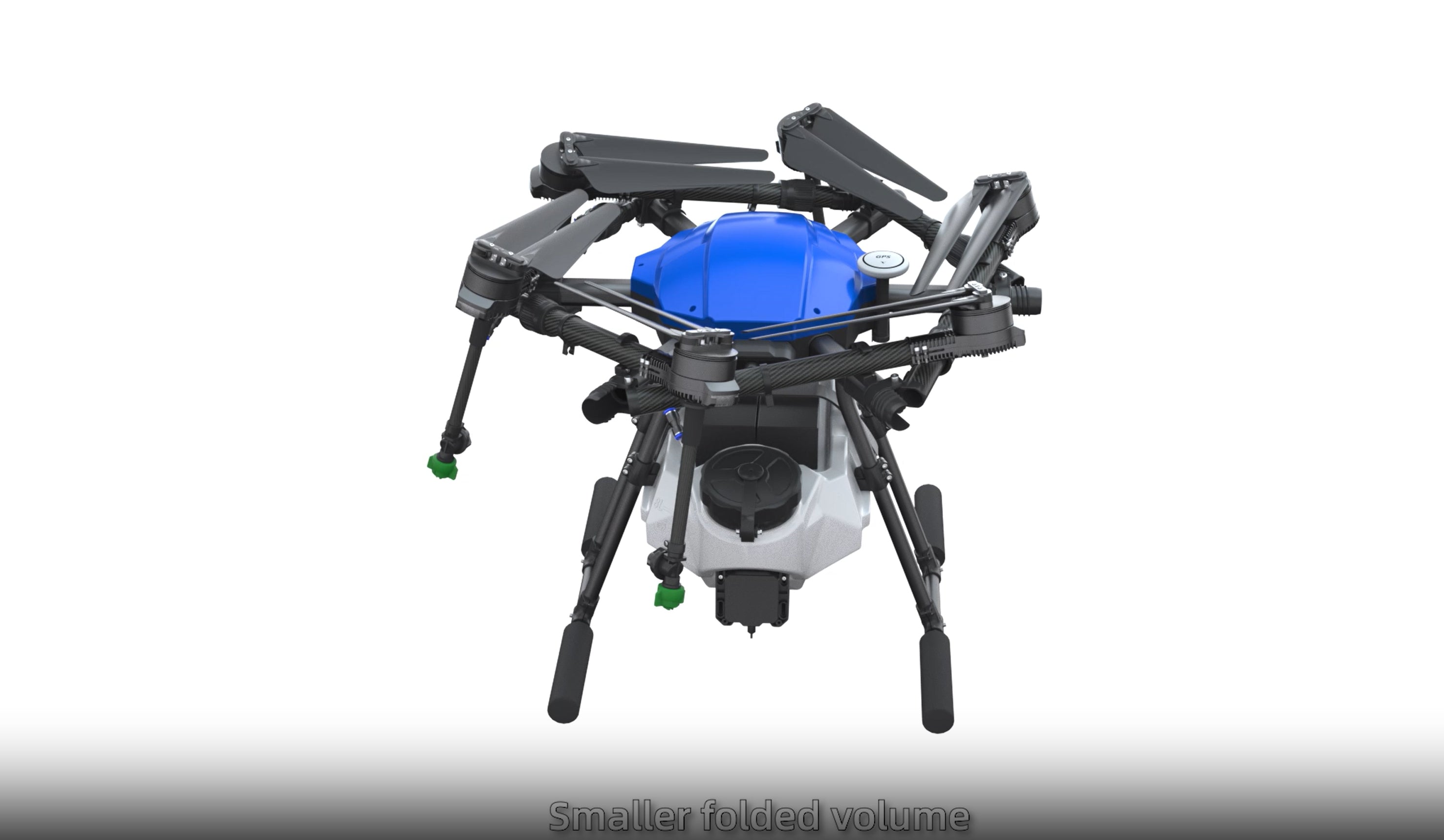 EFT E610M 10L Agriculture Drone, Compact Design: Innovative cross-folding design reduces volume by 25%, making drone more portable.