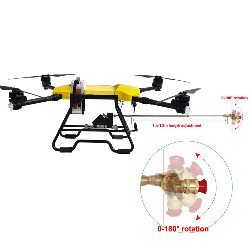 The RCDrone JTC100 Cleaning Drone features 0-180 degree rotation, 3 cameras, adjustable length, and 0-180 degree rotation for precise cleaning.