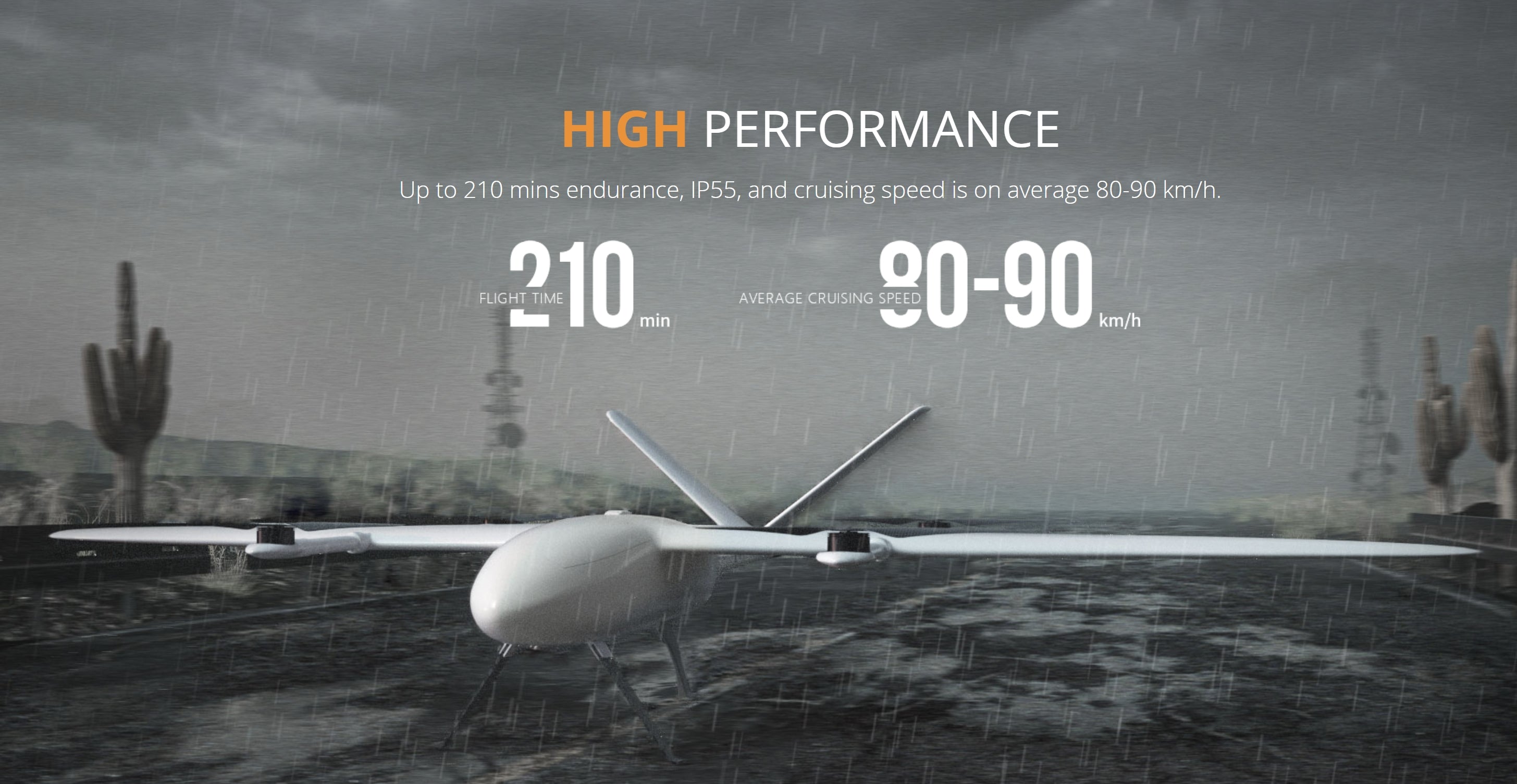 T-Drone VA25 VTOL Drone, High-performance drone with long endurance and fast speed.