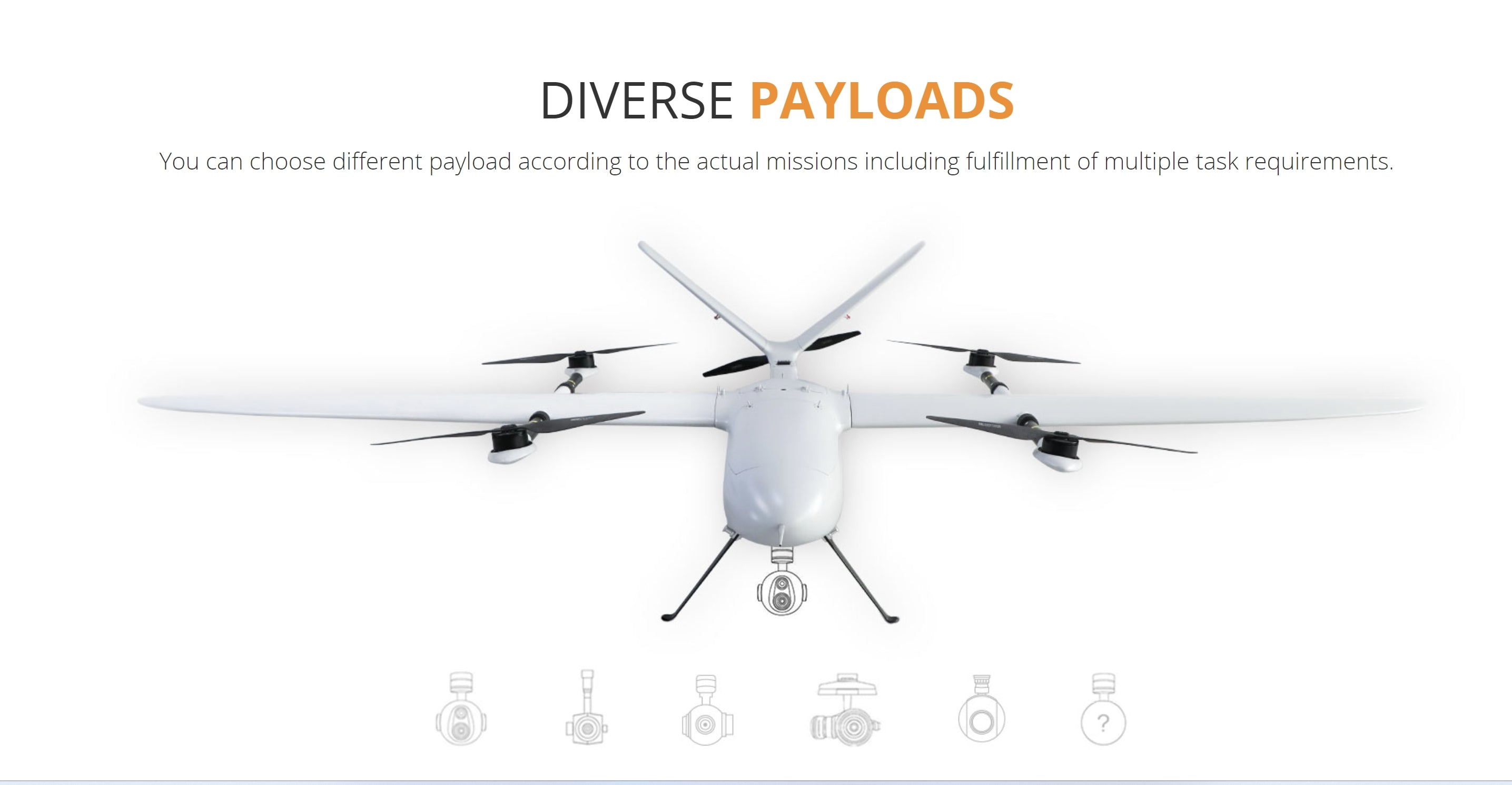 T-Drone VA25 VTOL Drone, The system offers customizable payloads for various missions and tasks.