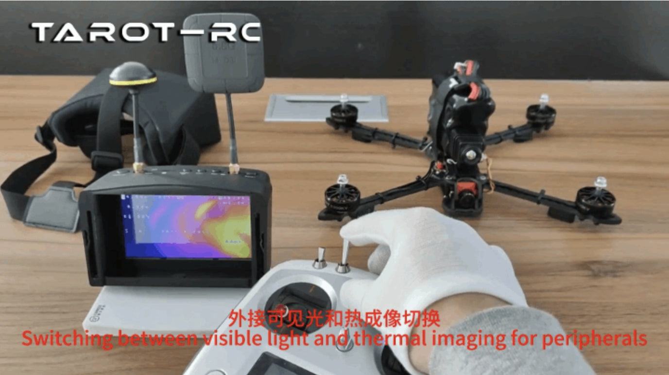 Tarot 384 Thermal Camera, The Tarot 384 Thermal Imaging Camera for Drone has thermal imaging and visible light modes.