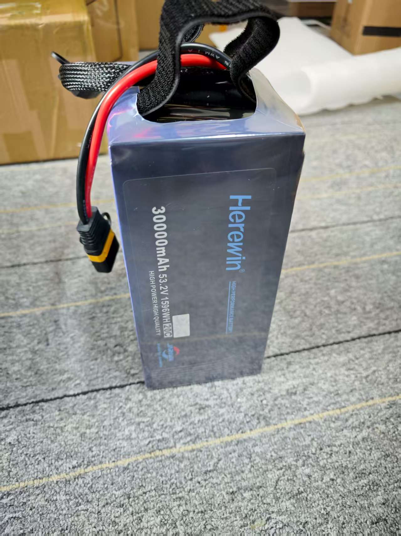Herewin 14S 51.8V 16000mah 22000mAh 30000mAh 20C Li-Po Lithium Bateri Dengan Palam AS150U Untuk Drone Pertanian