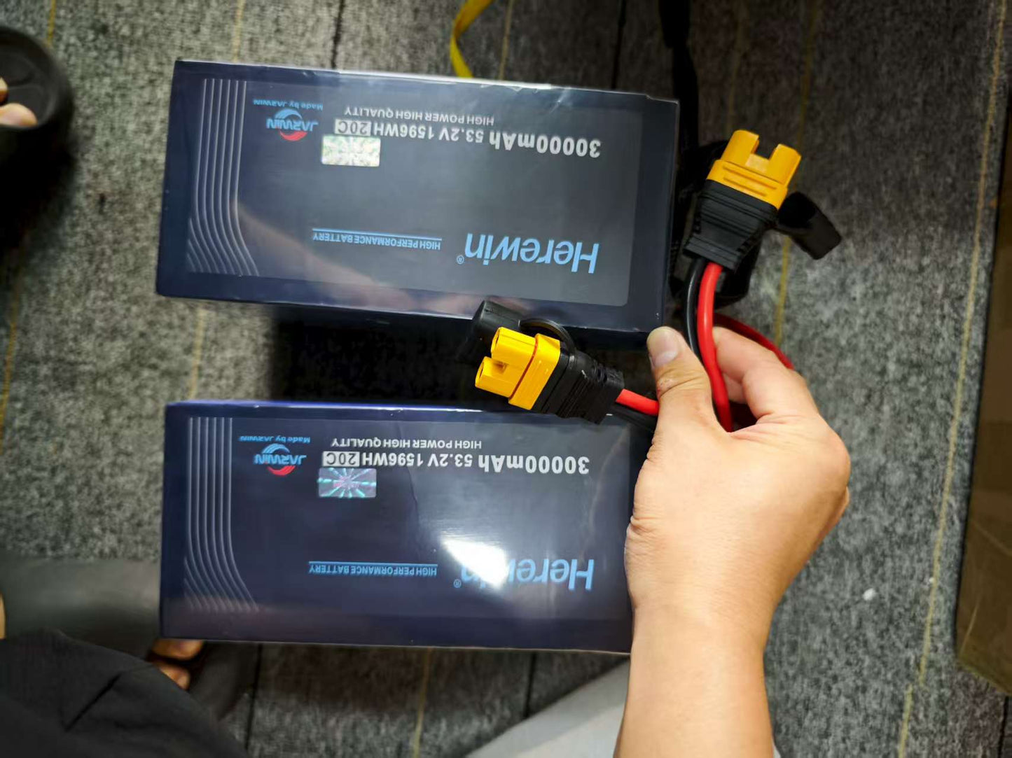 Herewin 14S 51.8V 16000mah 22000mAh 30000mAh 20C Li-Po Lithium Bateri Dengan Palam AS150U Untuk Drone Pertanian
