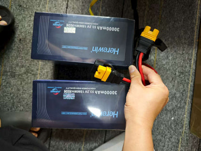 Herewin 14S 51.8V 16000mah 22000mAh 30000mAh 20C Li-Po Lithium Bateri Dengan Palam AS150U Untuk Drone Pertanian