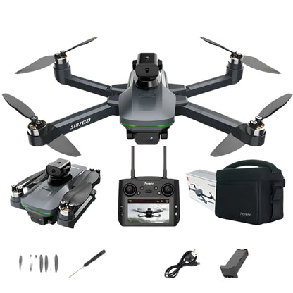 2025 New S197 Drone, A drone with GPS return, optical flow, brushless motor, 360° obstacle avoidance, 8K camera, and a 4.5" screen remote control, includes spare parts and accessories.